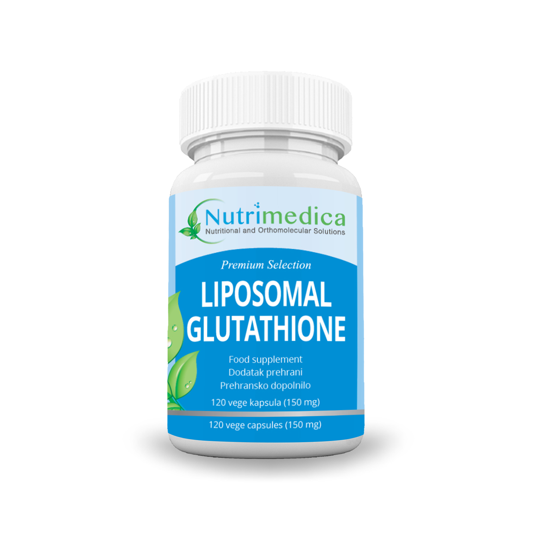 liposomalni glutation kapsule 120kom 150 mg Liposomalni glutation 150 mg + vitamin C - 60 veganskih kapsula za antioksidativnu zaštitu